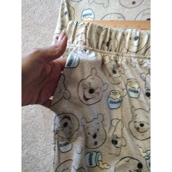 Disney Pajama Set Women XL Tan Winnie the Pooh Lightweight Long Sleeve Crew Neck - Picture 10 of 10